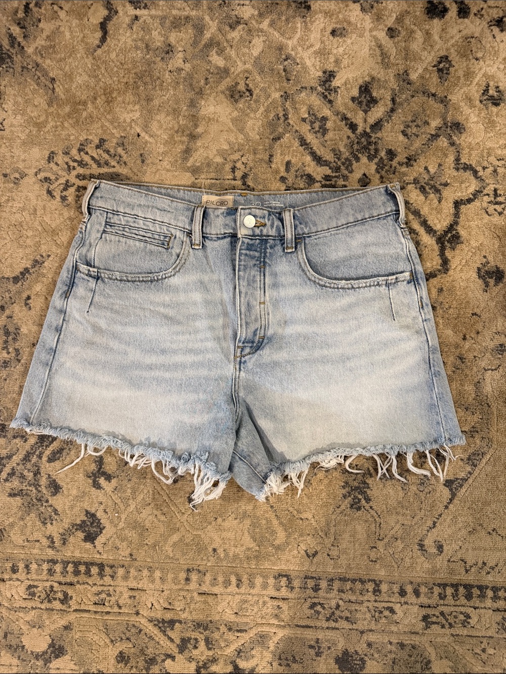 Pilcro by Anthropologie Light Wash Denim Cutoff Shorts - Women size 30